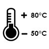 Temperaturbeständigkeit -50 bis +80 °C