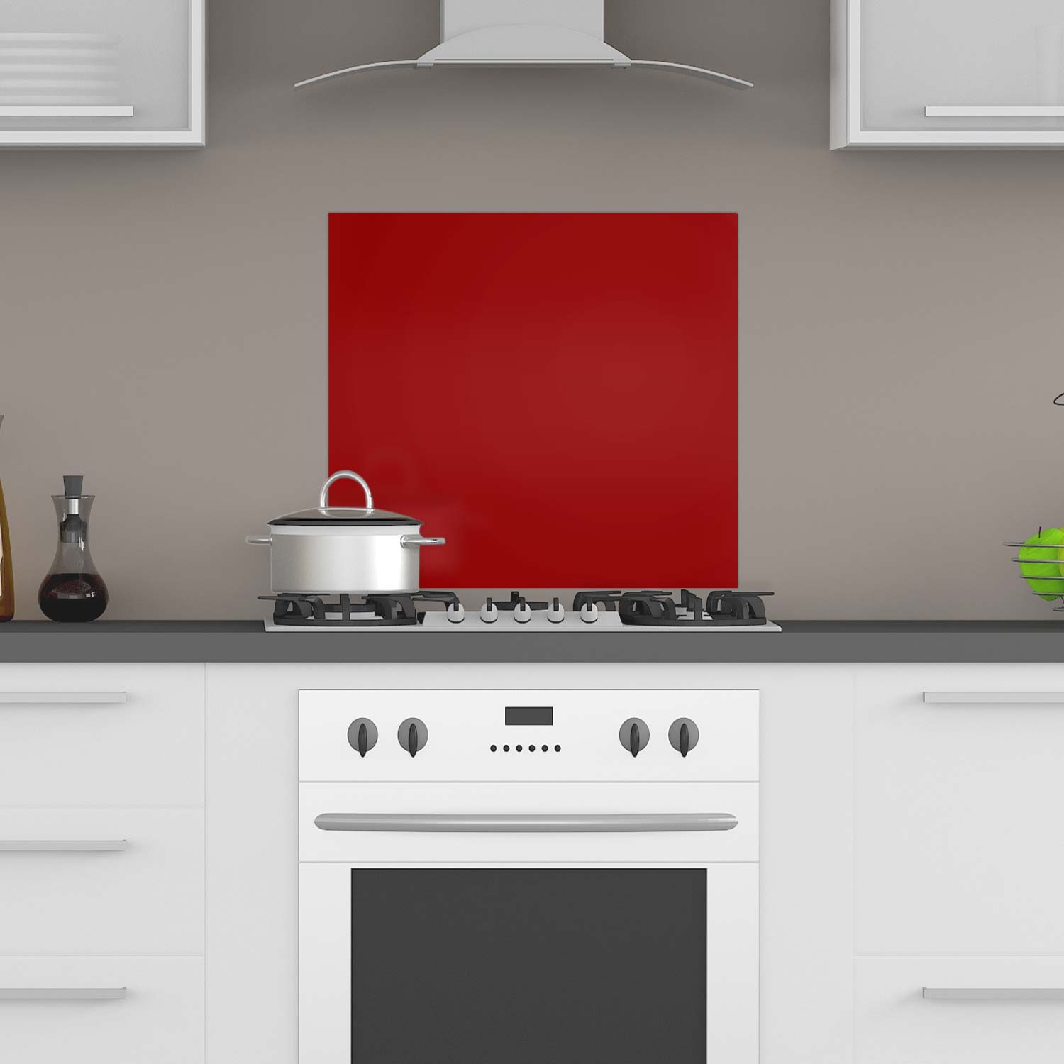 Küchenrückwand PLEXIGLAS® rot 60x60 cm