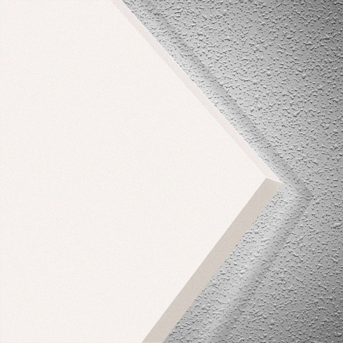 Weiß matt PVC Schaumplatte 20cm x 20cm Stärke 6mm 