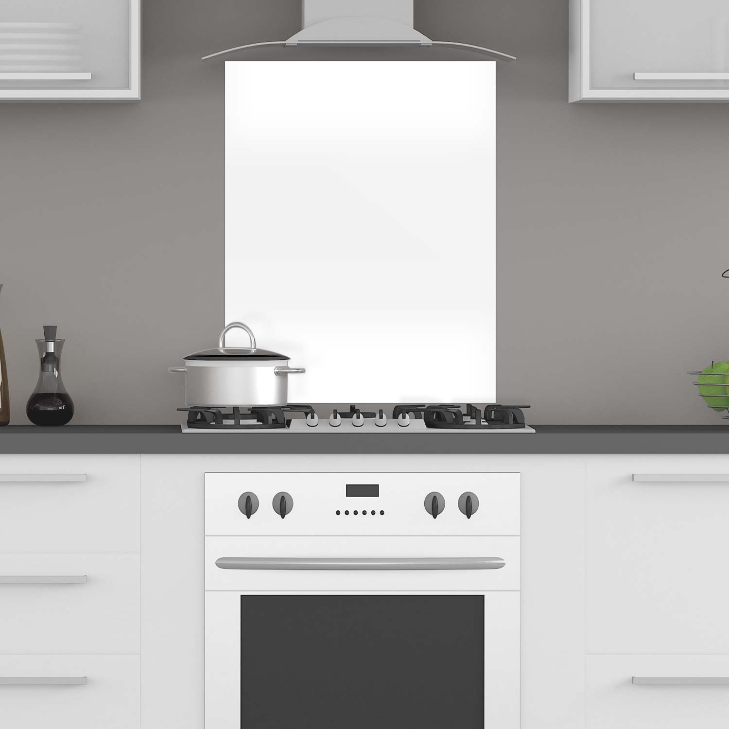 Küchenrückwand DIBOND® weiß 60x90 cm