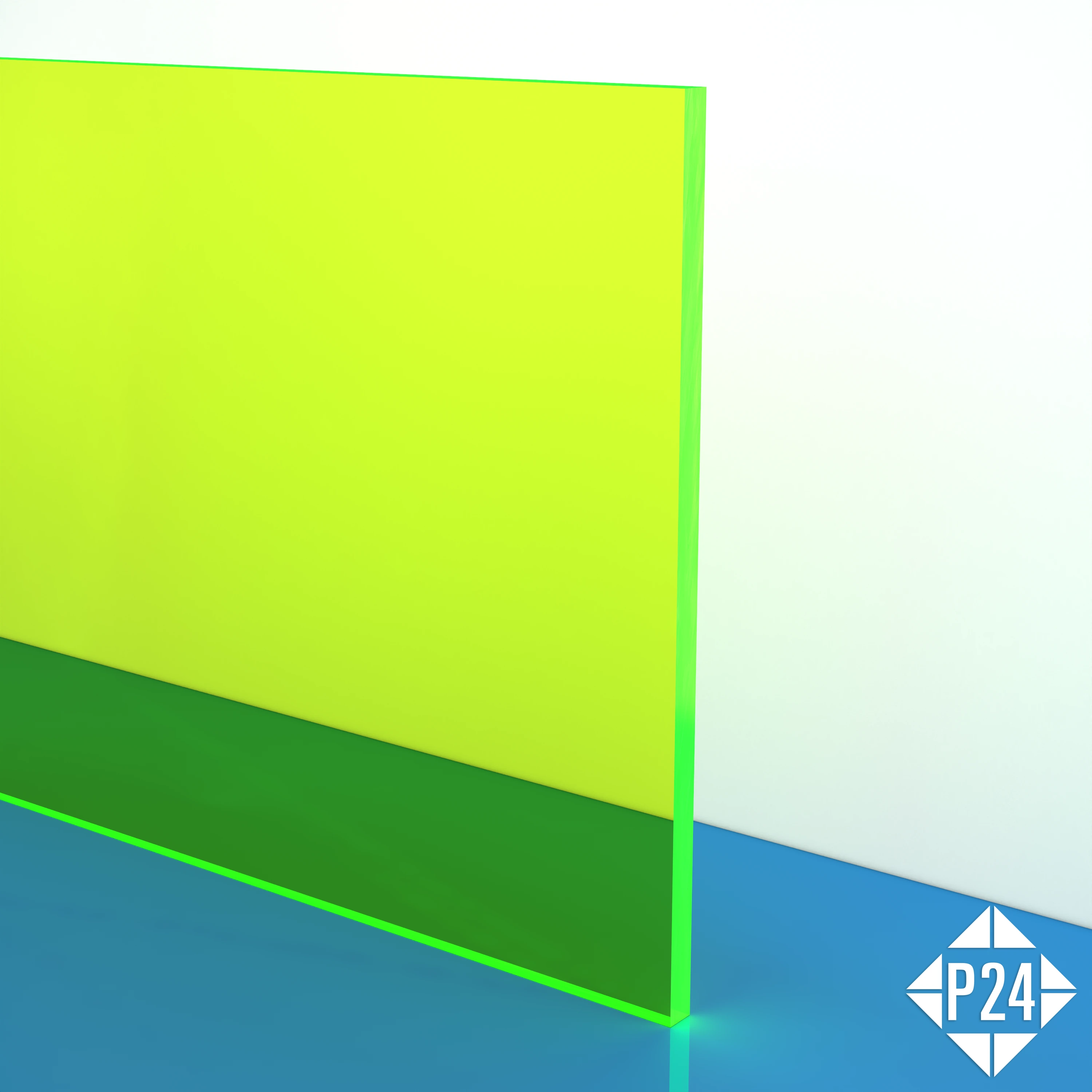 Acrylglas Fluoreszent Grün 3mm