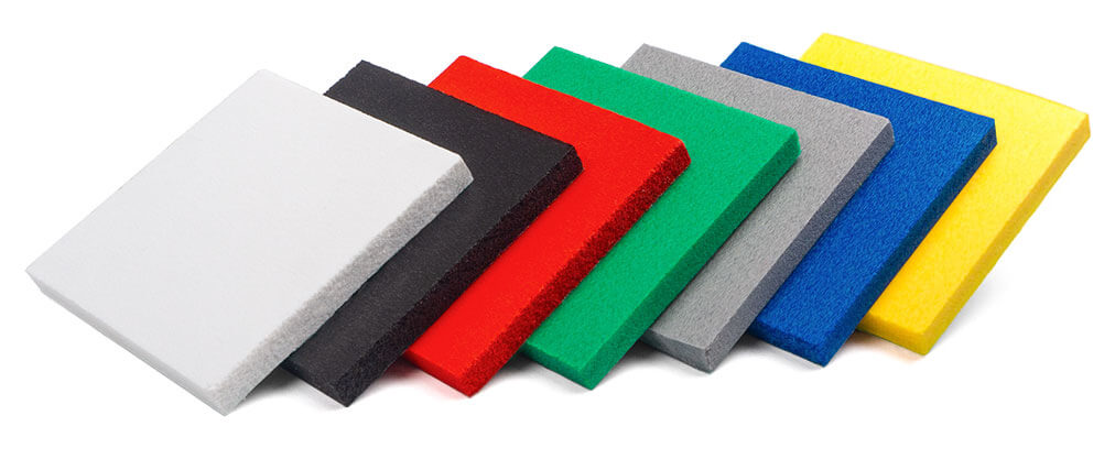 PVC-Hartschaumplatte Kunststoffplatte Rot 5mm Stärke einseitige Schutzfolie 