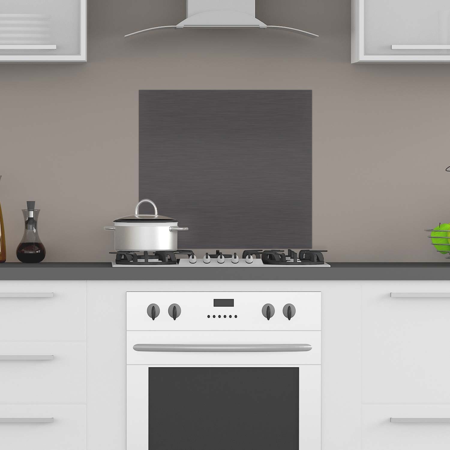Küchenrückwand DIBOND® butlerfinish anthrazit 60x60 cm