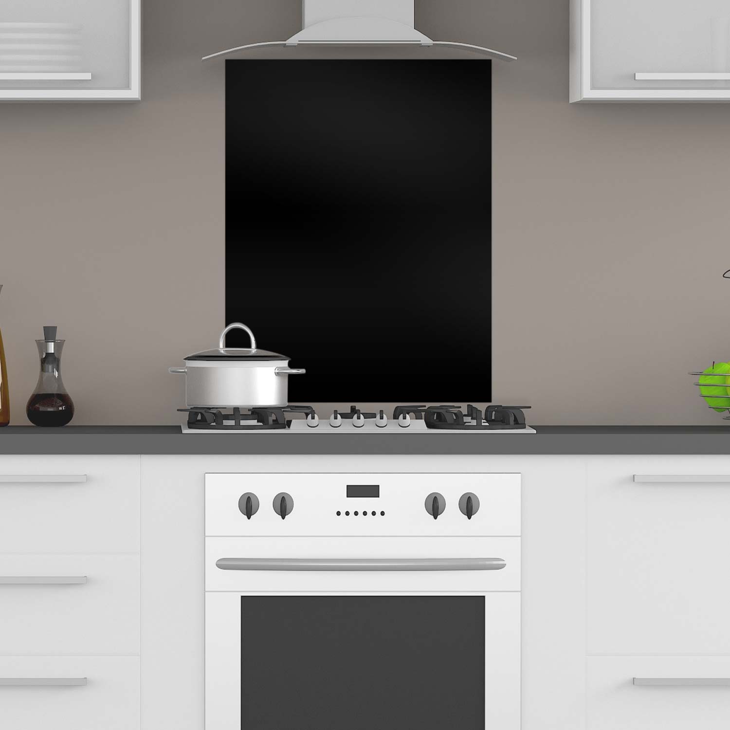 Küchenrückwand PLEXIGLAS® schwarz 60x90 cm