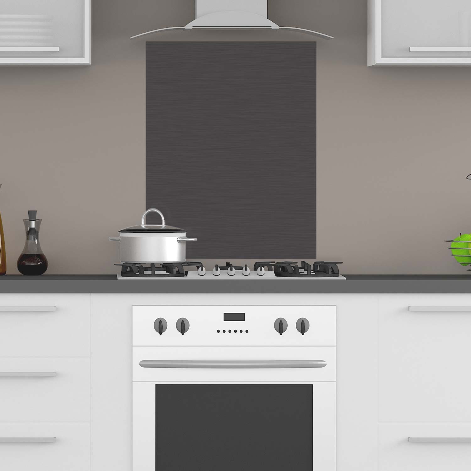Küchenrückwand DIBOND® butlerfinish anthrazit 60x90 cm