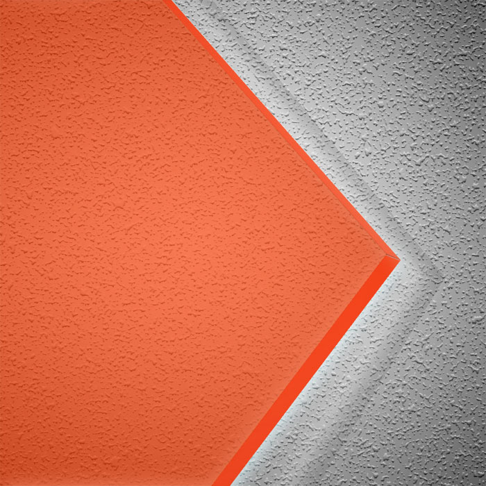 Acrylglas Fluoreszent Orange 3mm