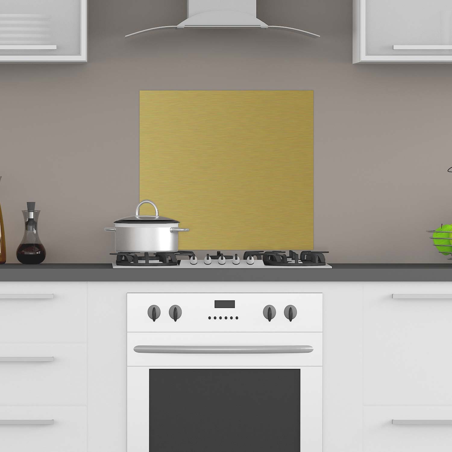 Küchenrückwand DIBOND® butlerfinish Gold gebürstet 60x60 cm