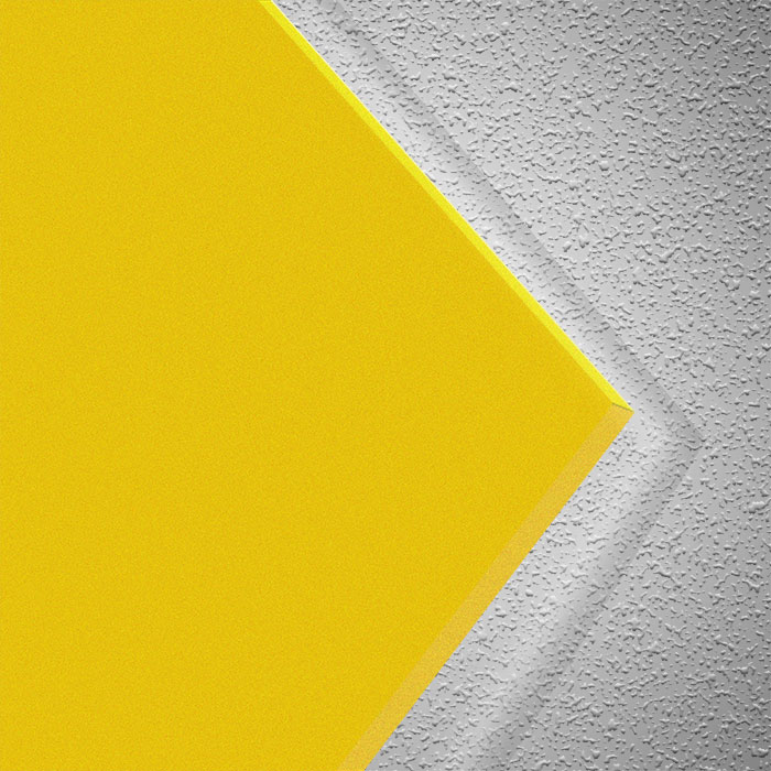 PVC Hartschaumplatte 300x200x3mm gelb mit einer Schutzfolie 