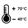Temperaturbeständigkeit -40 bis +70 °C